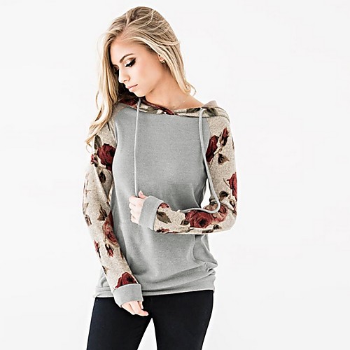 

Women's Basic Hoodie - Floral Black S