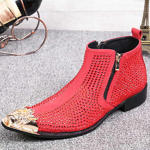 

Муж. Fashion Boots Наппа Leather Зима / Наступила зима Винтаж / Английский Ботинки Сохраняет тепло Ботинки Черный / Красный / Для вечеринки / ужина