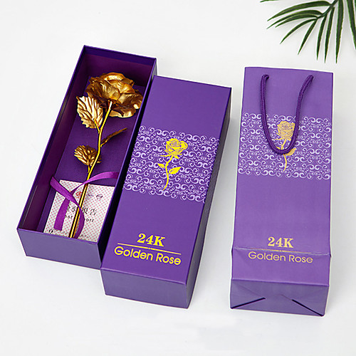 

имитация 24k золотая фольга роза креативная пара подарок на день рождения подарок