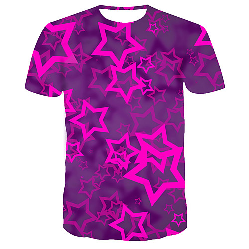 

Men's Daily T-shirt - 3D Print Fuchsia