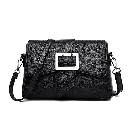 

Women's Chain PU Crossbody Bag Solid Color Black / Red
