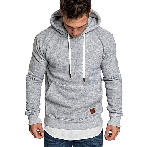 

Men's Casual Hoodie - Solid Colored Black US32 / UK32 / EU40
