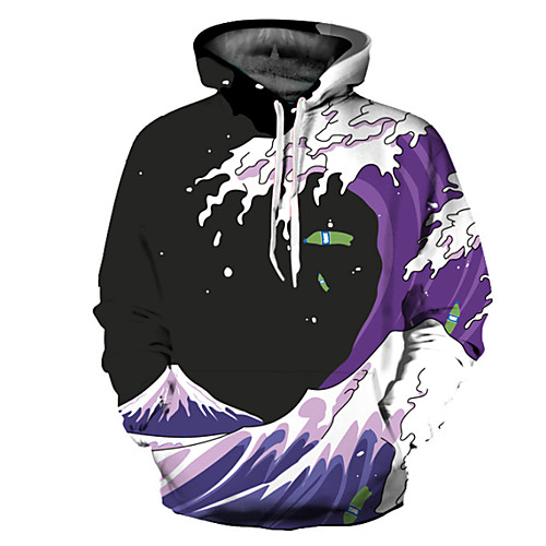 

Men's Basic Hoodie - 3D Purple US32 / UK32 / EU40