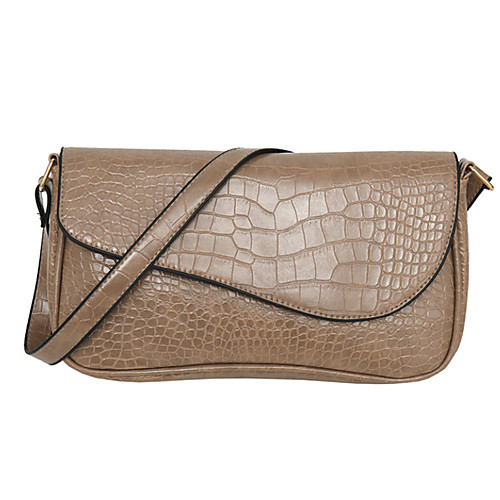 

Women's Polyester / PU Crossbody Bag Solid Color Black / Brown / Green