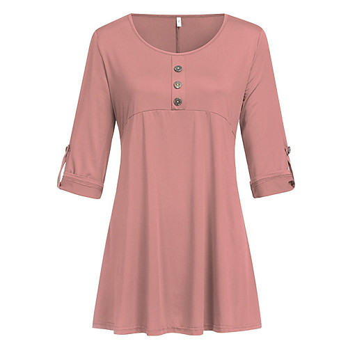 

Women's Daily Blouse - Solid Colored Black