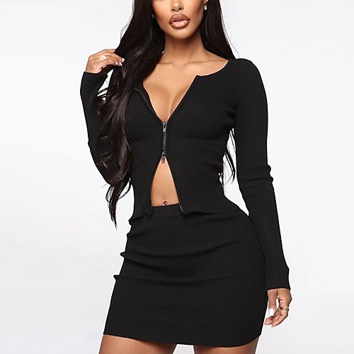 

Women's Blouse - Solid Colored Skirt