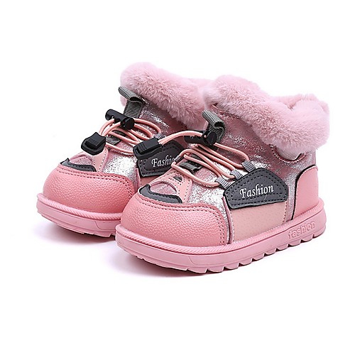 

Girls' Snow Boots Synthetics Boots Little Kids(4-7ys) Black / Pink / Gray Winter / Booties / Ankle Boots