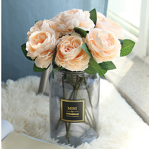 фото Красивый пион искусственные цветы шелк маленький букет вечеринка весна свадебные украшения поддельный цветок lightinthebox