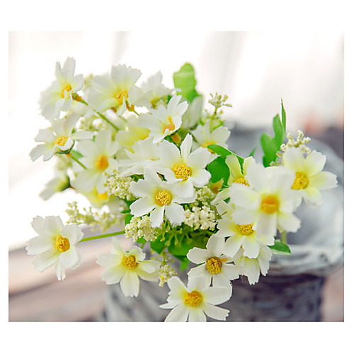 

7 fork jumping blue chrysanthemum simulation flower home decoration flower rich chrysanthemum simulation small daisy