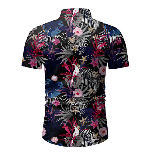 

Men's Daily Weekend Basic / Elegant Shirt - Floral / Color Block / Solid Colored White