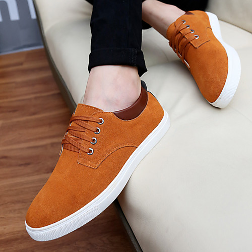 

Men's Leather Shoes Leather Spring & Summer / Fall & Winter Vintage / Casual Sneakers Walking Shoes Breathable Black / Brown / Yellow