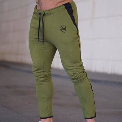 

Men's Sporty Sweatpants Pants - Print Black Army Green Dark Gray US32 / UK32 / EU40 US34 / UK34 / EU42