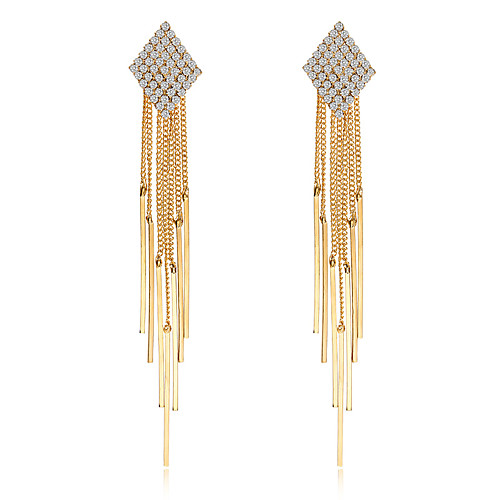 

Women's White Cubic Zirconia Earrings Geometrical Vertical / Gold bar Stylish Simple Basic Earrings Jewelry Gold / Silver For Graduation Gift Daily Holiday Festival 2pcs