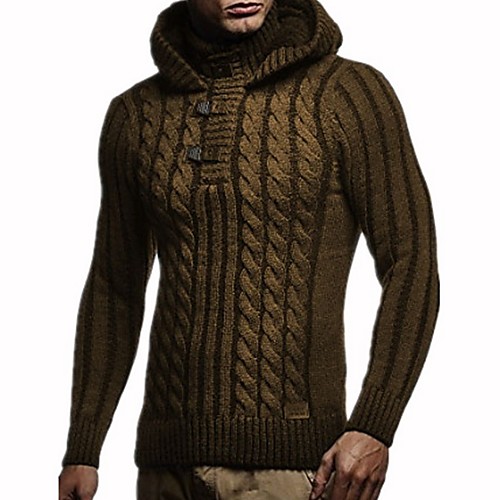 

Men's Solid Colored Long Sleeve Pullover Sweater Jumper, Hooded Black / Yellow / Red US32 / UK32 / EU40 / US34 / UK34 / EU42 / US36 / UK36 / EU44