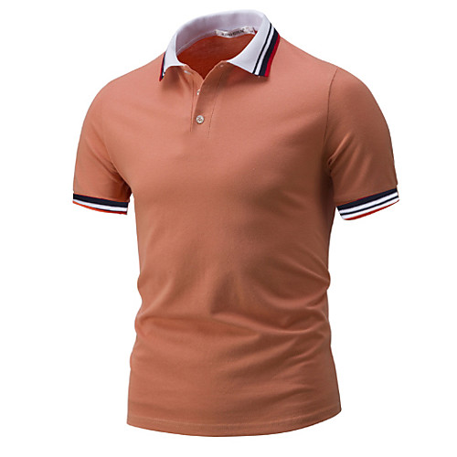 

Men's Polo - Solid Colored Shirt Collar Yellow