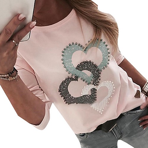 

Women's Daily T-shirt - Geometric Blushing Pink