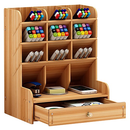 

Wooden Creative Home Organization, 1pc Pen Holders & Cases