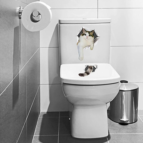 

наклейки для кошек с забавными кошками - наклейки на стену для животных / ванная комната для перевозки / детская комната
