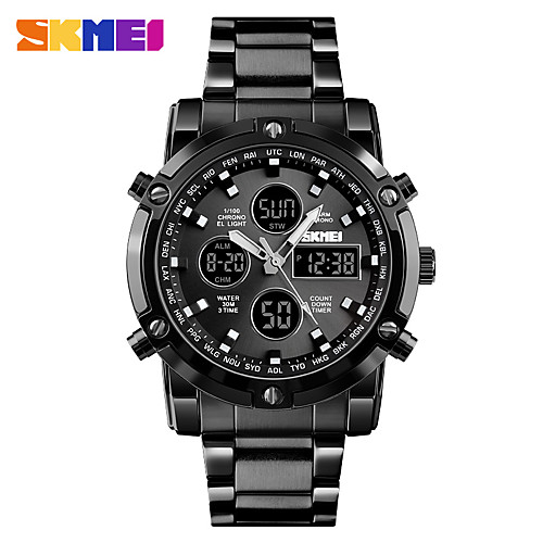 

SKMEI Smartwatch Digital Modern Style Sporty 30 m Water Resistant / Waterproof Calendar / date / day Casual Watch Analog - Digital Outdoor Fashion - Black Silver SilverBlue