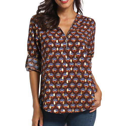 

Women's Daily Shirt - Geometric Yellow