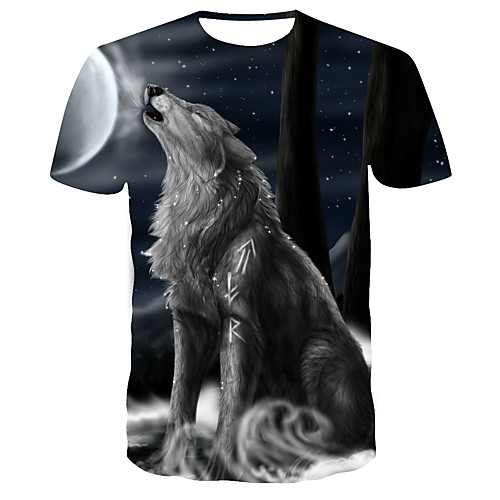 

Men's Daily T-shirt - 3D Print Dark Gray