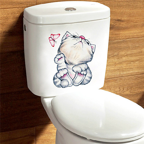 фото Наклейки для туалета для озорных животных - наклейки на стену для животных животные / детская комната lightinthebox