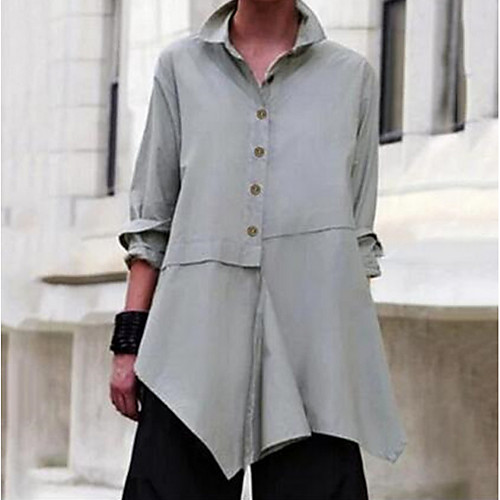 

Women's Daily Blouse - Solid Colored Blushing Pink