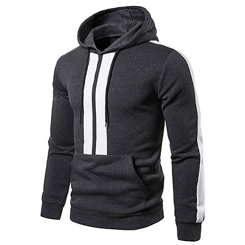 

Men's Casual Hoodie - Color Block Black US32 / UK32 / EU40