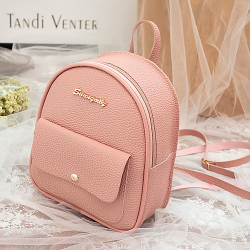 

Large Capacity Oxford Zipper Commuter Backpack Daily Black / Wine / Blushing Pink