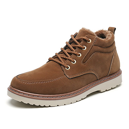 

Men's Comfort Shoes Suede Fall & Winter Boots Booties / Ankle Boots Black / Camel / Blue