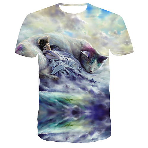 

Men's Daily T-shirt - 3D Print Rainbow