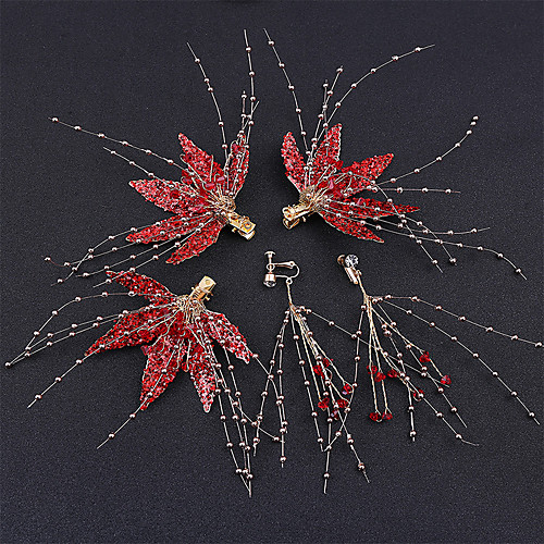 

Alloy Hair Accessory / Earring with Rhinestone / Glitter 5 Pieces Wedding Headpiece
