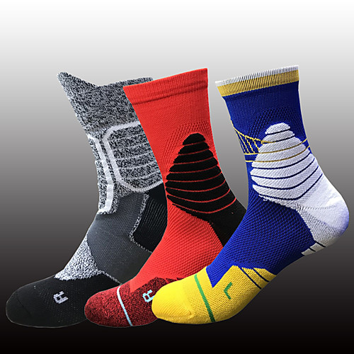 

Compression Socks Athletic Sports Socks Running Socks 1 Pair Men's Women's Tube Socks Socks Breathable Sweat-wicking Comfortable Running Active Training Jogging Sports Color Block Cotton Black Dark