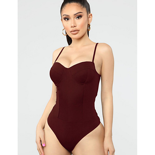 

Women's Daily Bodysuit - Solid Colored Black