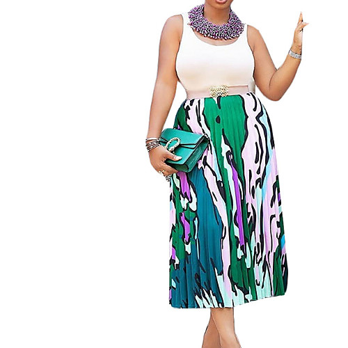 

Women's Pencil Skirts - Geometric Wine Blushing Pink Royal Blue S M L