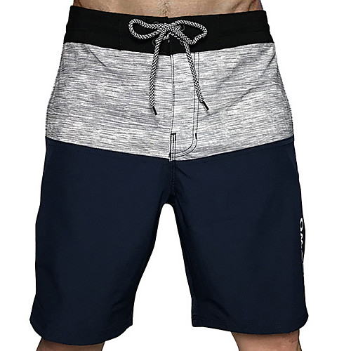

Beach Board Shorts Men's EU / US Size Black Bottoms Swimwear Swimsuit - Color Block M L XL Black