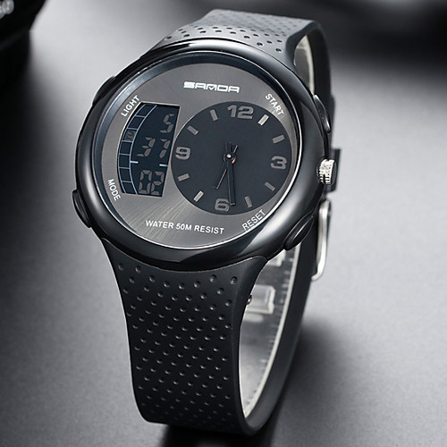 

Couple's Sport Watch Japanese Digital Stylish Stainless Steel Black 50 m Water Resistant / Waterproof Chronograph Alarm Clock Analog - Digital Casual Fashion - Black Black / Yellow Black / Blue Two