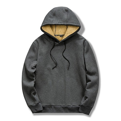 

Men's Casual Hoodie - Solid Colored Black US32 / UK32 / EU40