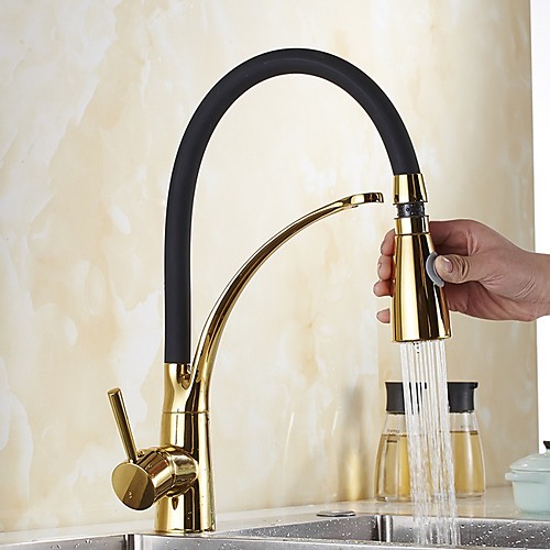 

Kitchen faucet - Single Handle One Hole Electroplated Standard Spout Centerset Contemporary Kitchen Taps