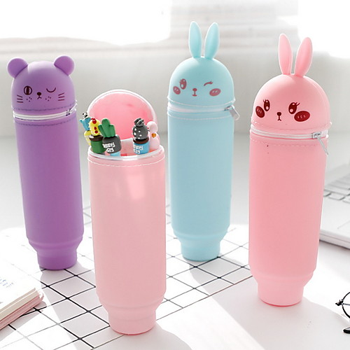 

Pencil Cases Silicone Gel 1 pcs Creative Kid's