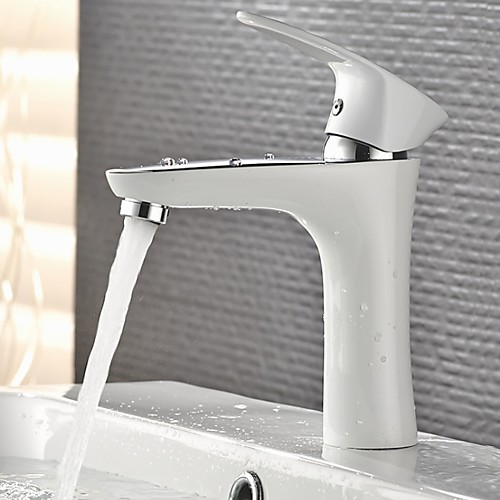 

Bathroom Sink Faucet - Widespread Electroplated Centerset Single Handle One HoleBath Taps