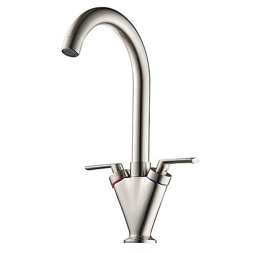 

Kitchen faucet - Two Handles One Hole Electroplated Standard Spout Centerset Contemporary Kitchen Taps