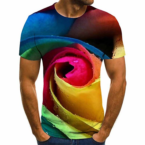 

Men's Daily T-shirt - 3D Print Rainbow