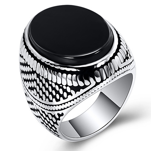 

Men's Band Ring 1pc Silver Titanium Steel Geometric Punk Trendy Daily Jewelry Geometrical Hope Cool