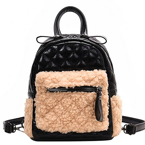 

Large Capacity Oxford Zipper Commuter Backpack Daily Black / Coffee