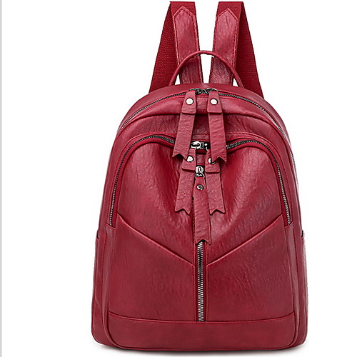 

Adjustable Nylon Zipper Commuter Backpack Daily Black / Blue / Red