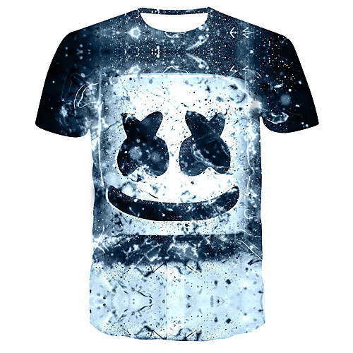 

Men's Daily T-shirt - 3D Print Navy Blue
