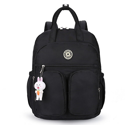 

Adjustable Nylon Zipper Commuter Backpack Daily Black / Blushing Pink / Yellow