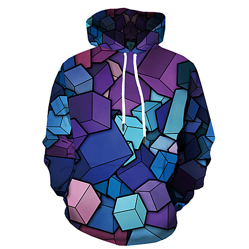

Men's Casual Hoodie - 3D Purple US32 / UK32 / EU40
