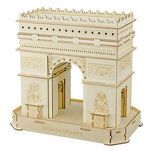

3D Puzzle Jigsaw Puzzle Wooden Model Famous buildings Wooden Natural Wood Kid's Unisex Toy Gift